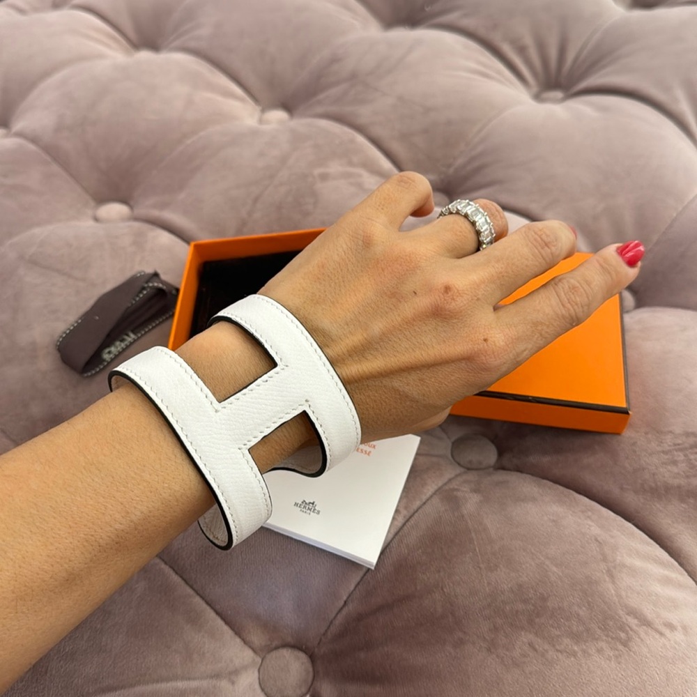 Hermes White Bracelet